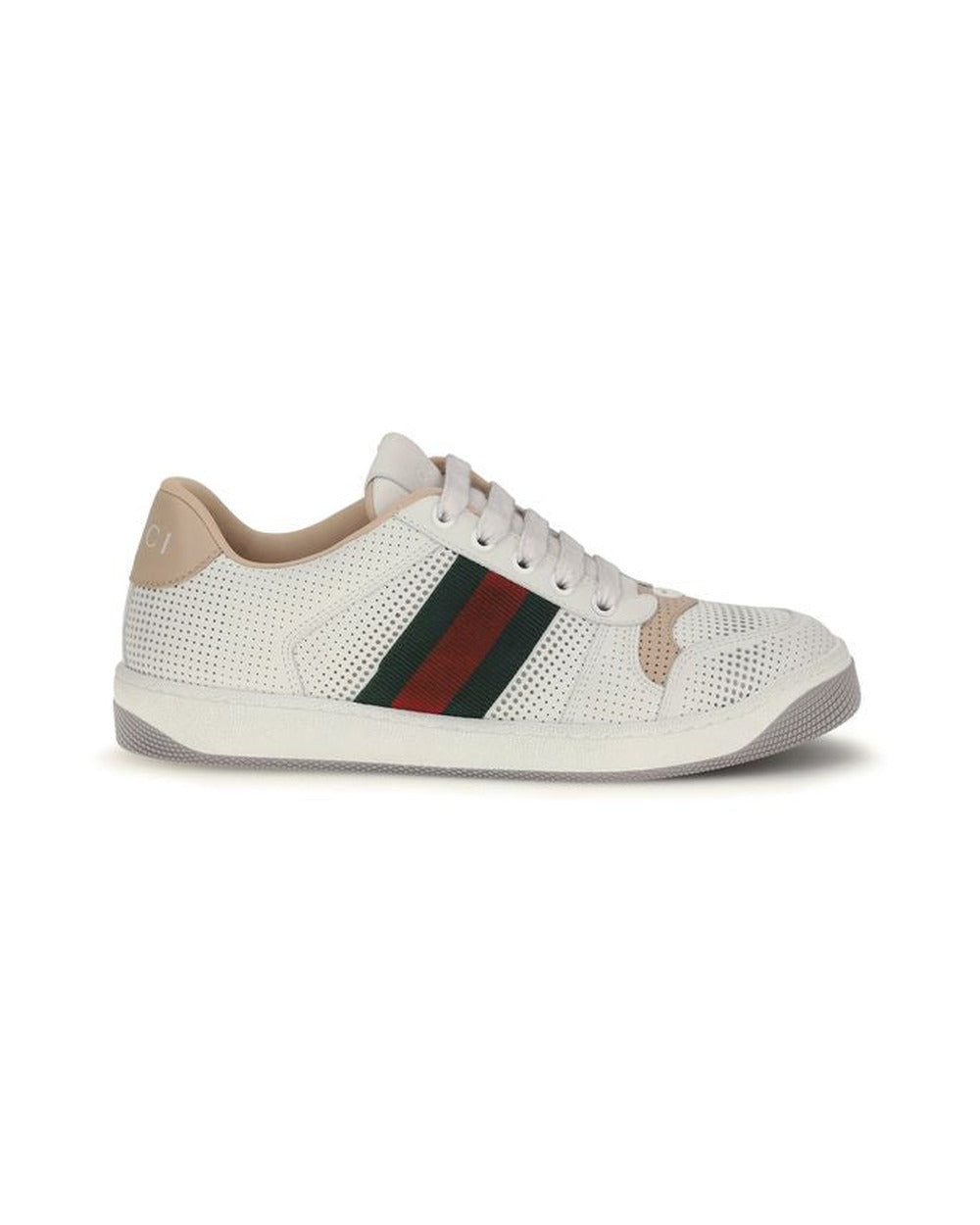 Gucci White Calf Leather Bos Taurus Athletic Sneakers