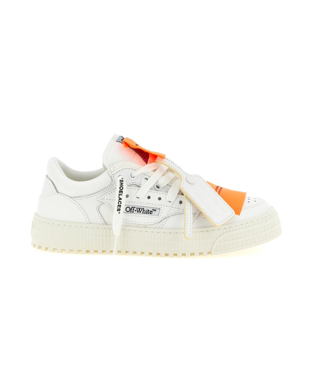 Off-White White Calfskin Athletic Sneakers