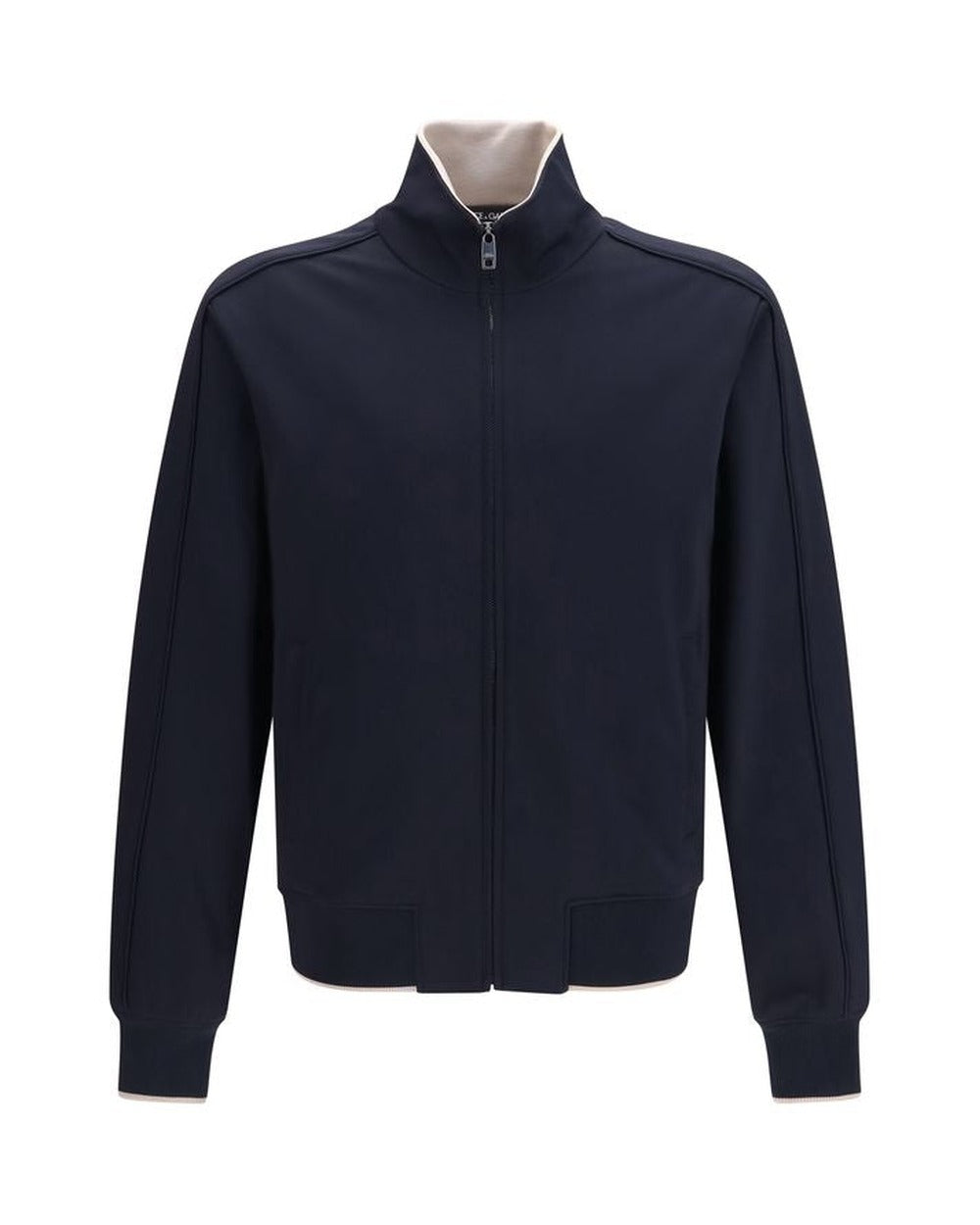 Dolce & Gabbana Blue Polyamide Full-Length Jacket