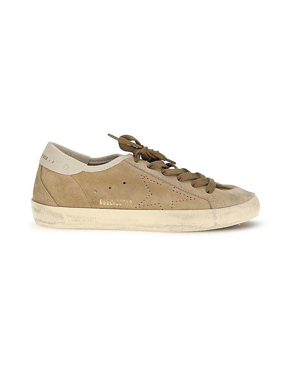 Golden Goose Beige Calf Leather Bos Taurus Low Top Sneakers