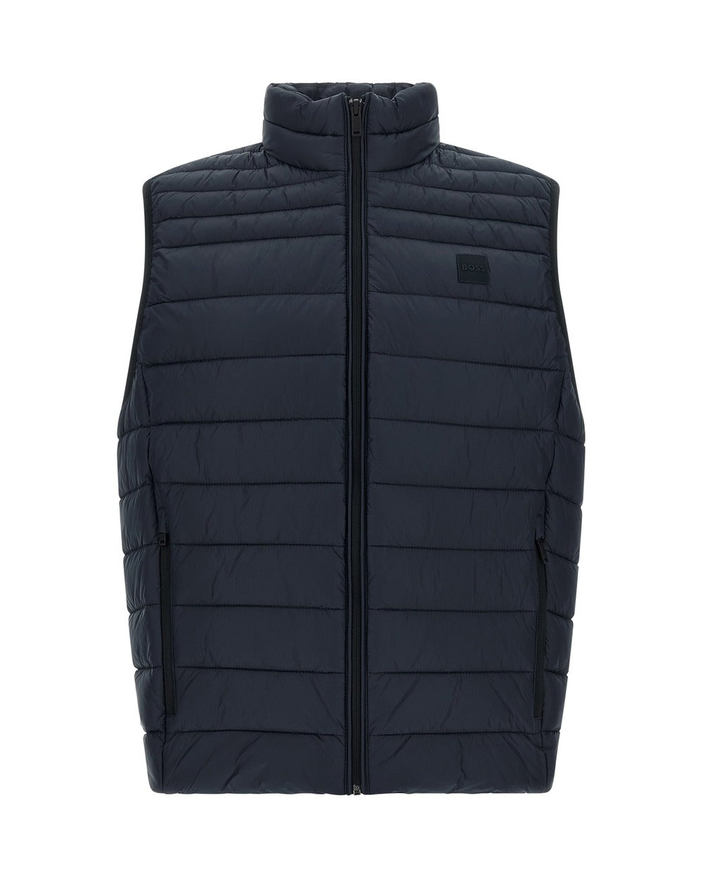 Hugo Boss Blue Recycled Polyamide Sleeveless Jacket
