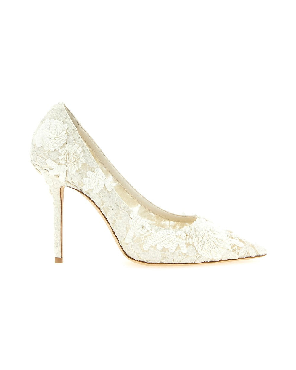 Jimmy Choo Beige Tencel High Heel Pumps
