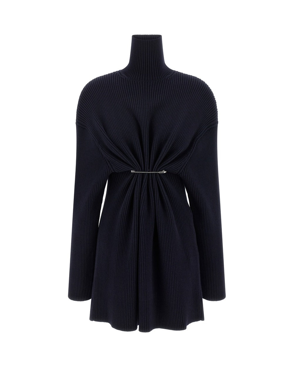 Balenciaga Blue Wool Short Dress