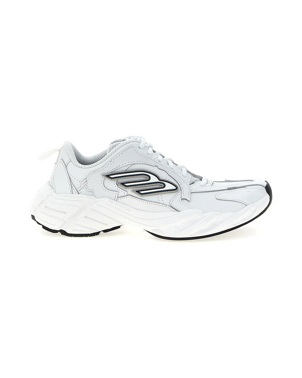 Balenciaga White Cowhide Athletic Sneakers