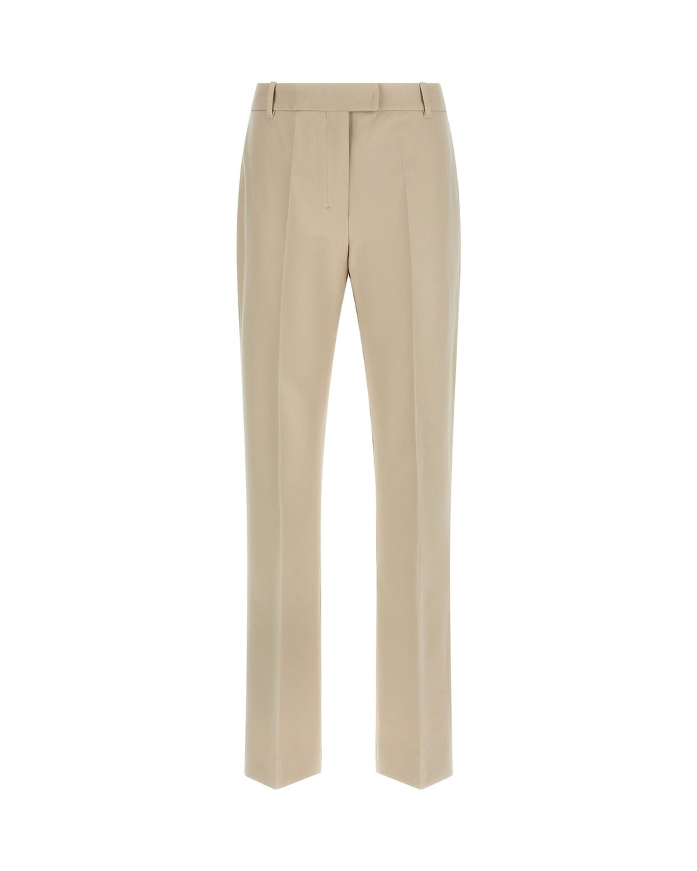 'S Max Mara Beige Cotton Cropped Pants