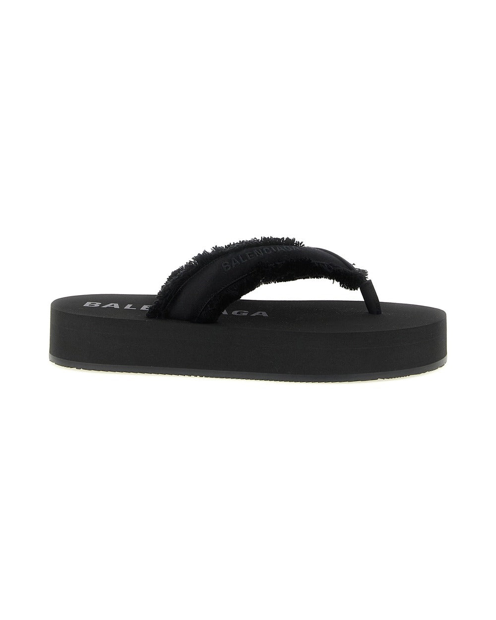 Balenciaga Black Viscose Slides