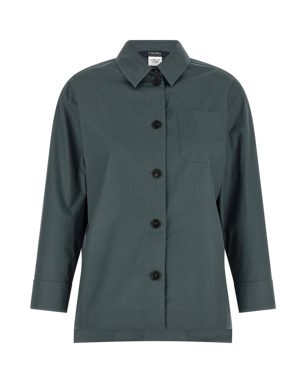 'S Max Mara Gray Cotton Blouse