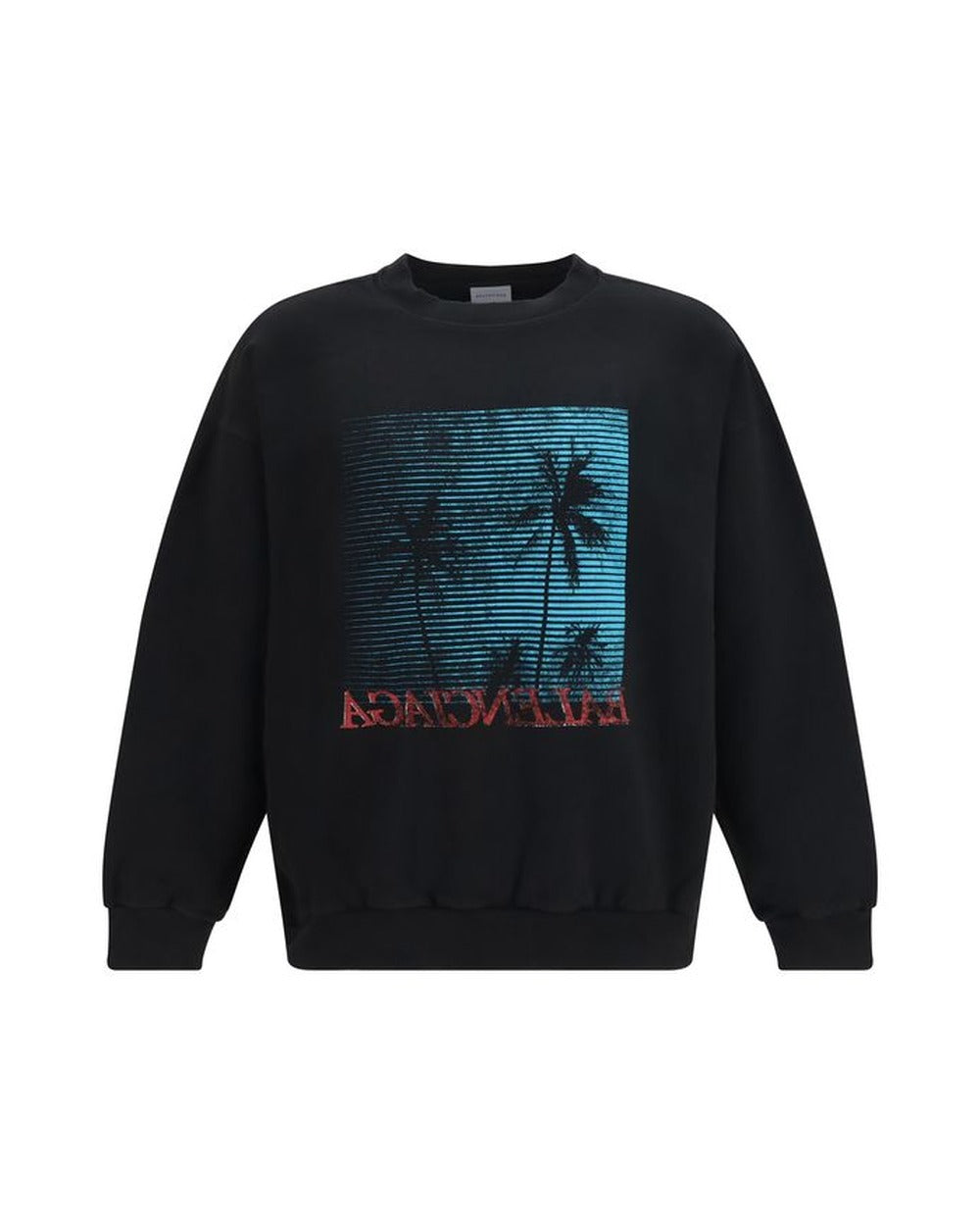 Balenciaga Black Cotton Sweatshirt