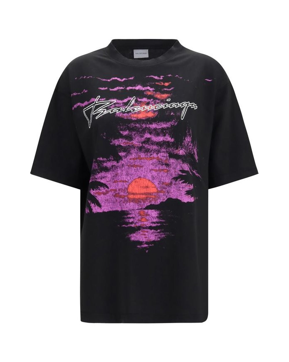 Balenciaga Black Cotton T-Shirt