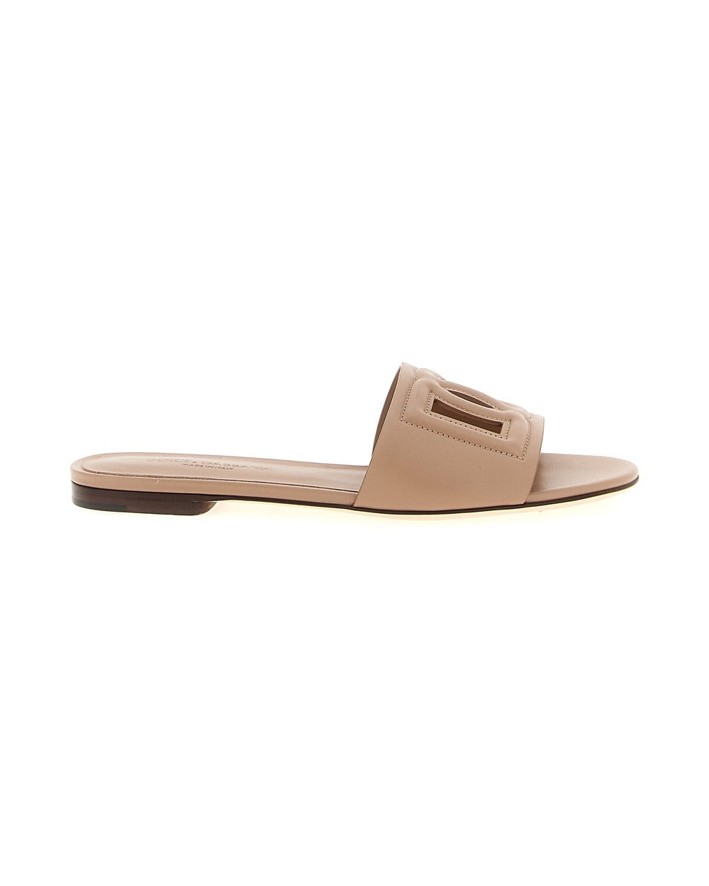 Dolce & Gabbana Beige Calfskin Slides