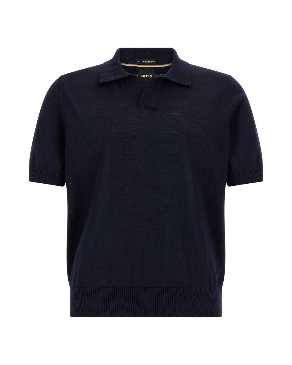 Hugo Boss Blue Virgin Wool Polo Shirt