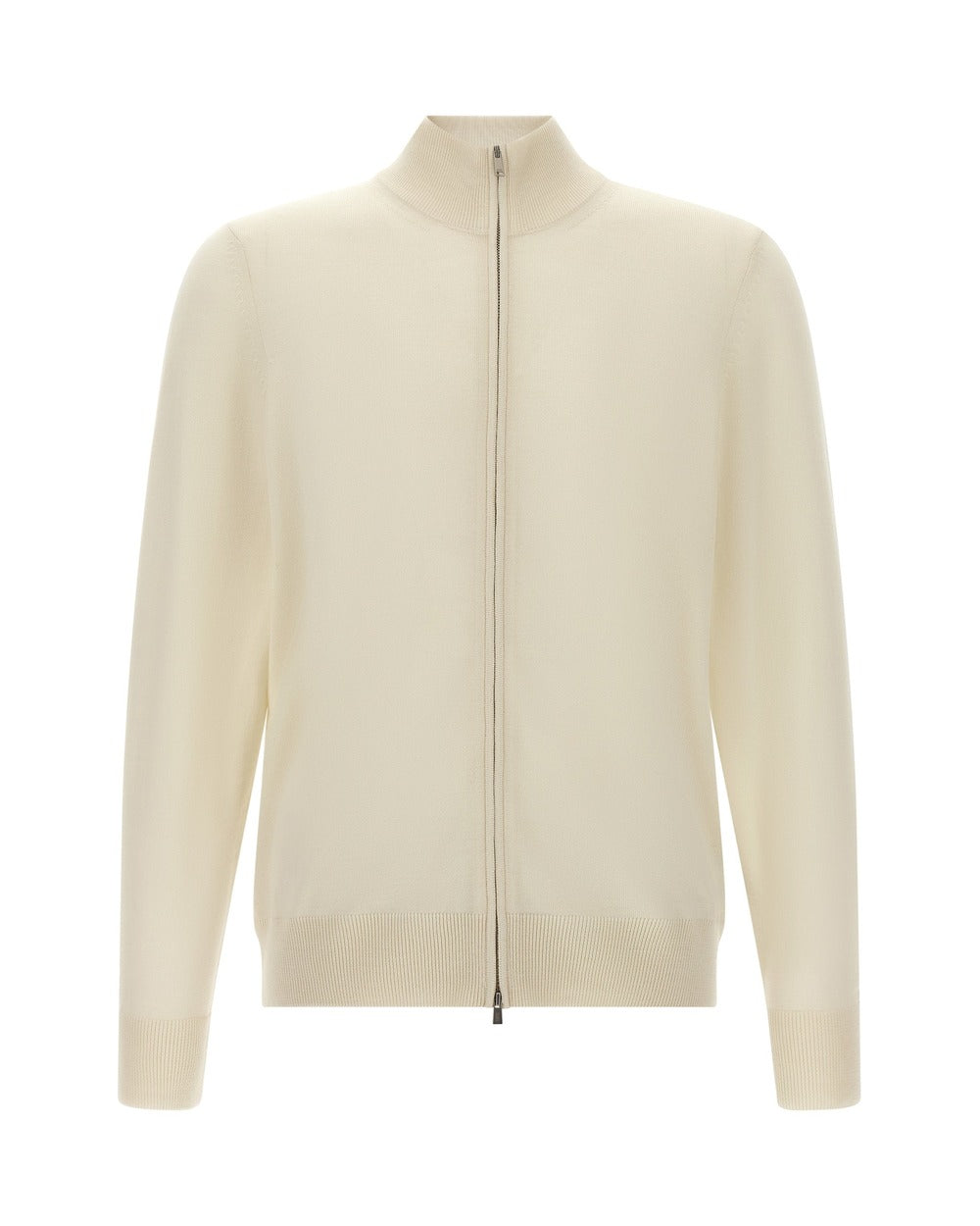 Hugo Boss White Virgin Wool Cardigan
