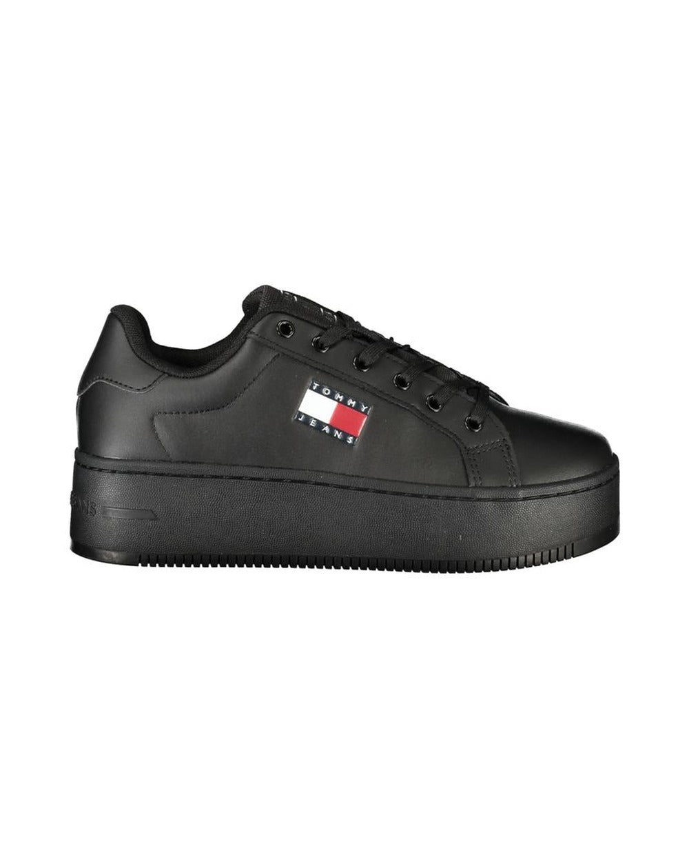 Tommy Hilfiger Black Polyurethane Women's Sneaker