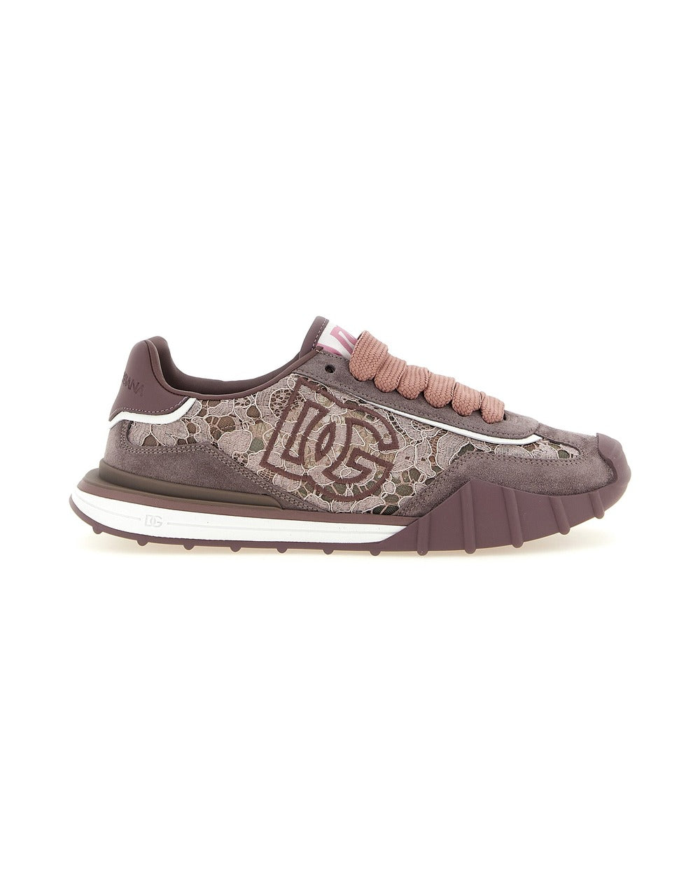 Dolce & Gabbana Purple Leather Athletic Sneakers
