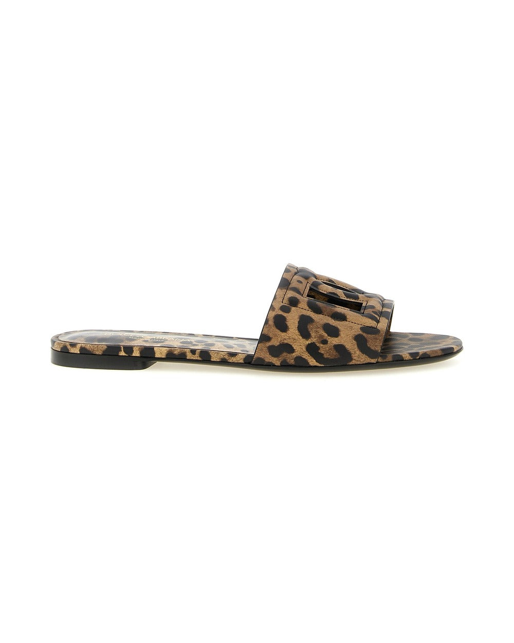 Dolce & Gabbana Brown Calfskin Slides