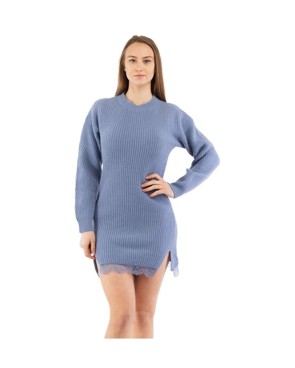 Moschino Purple Wool Casual Dress