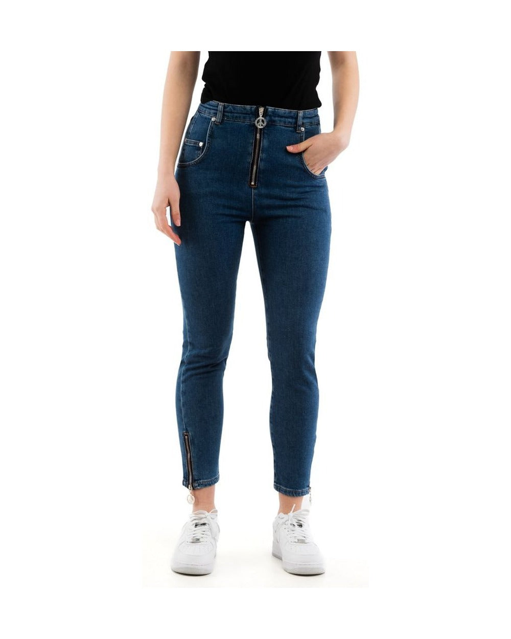 Moschino Multicolor Cotton High-Waisted Jean