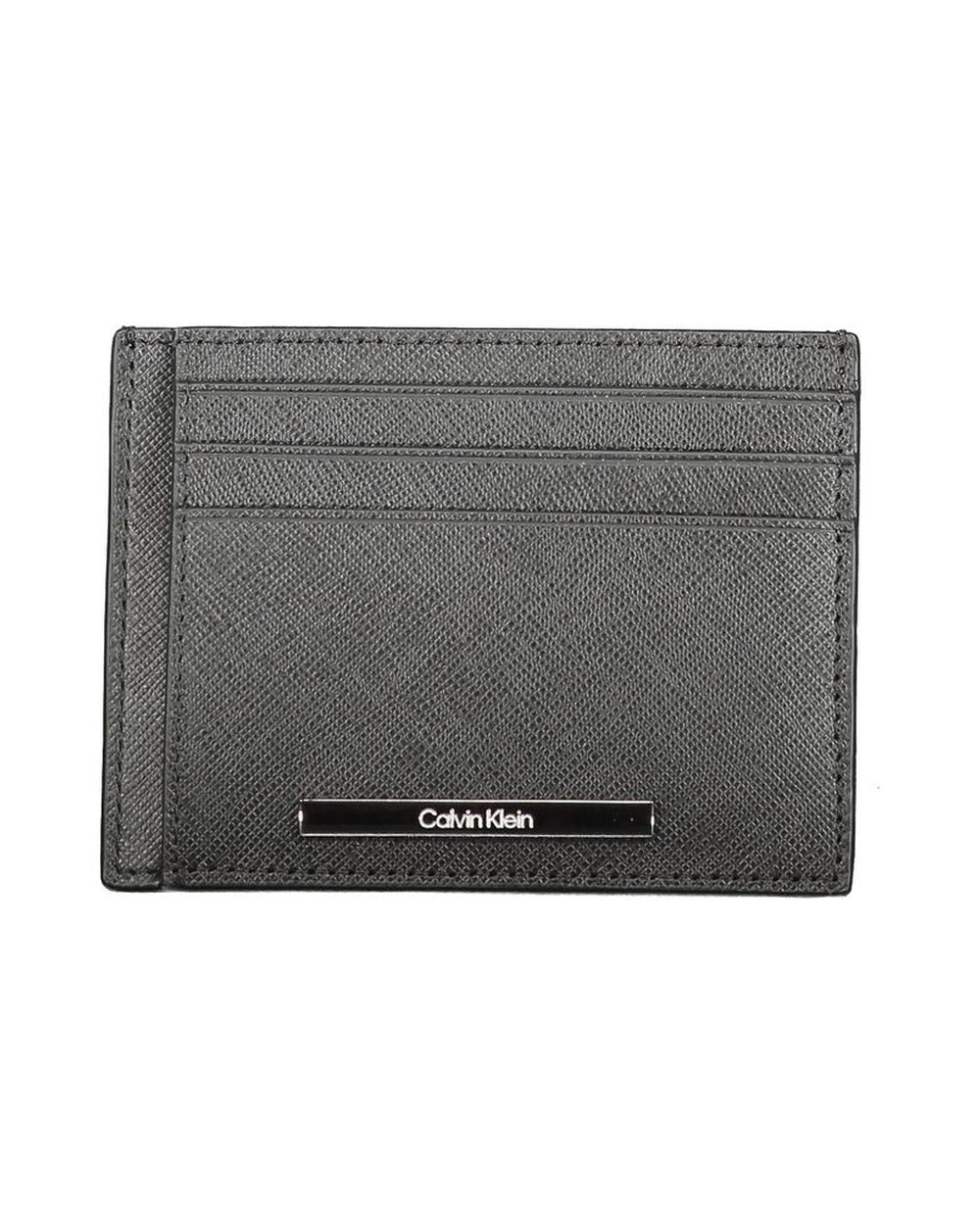Calvin Klein Black Leather Mens Wallet Holder