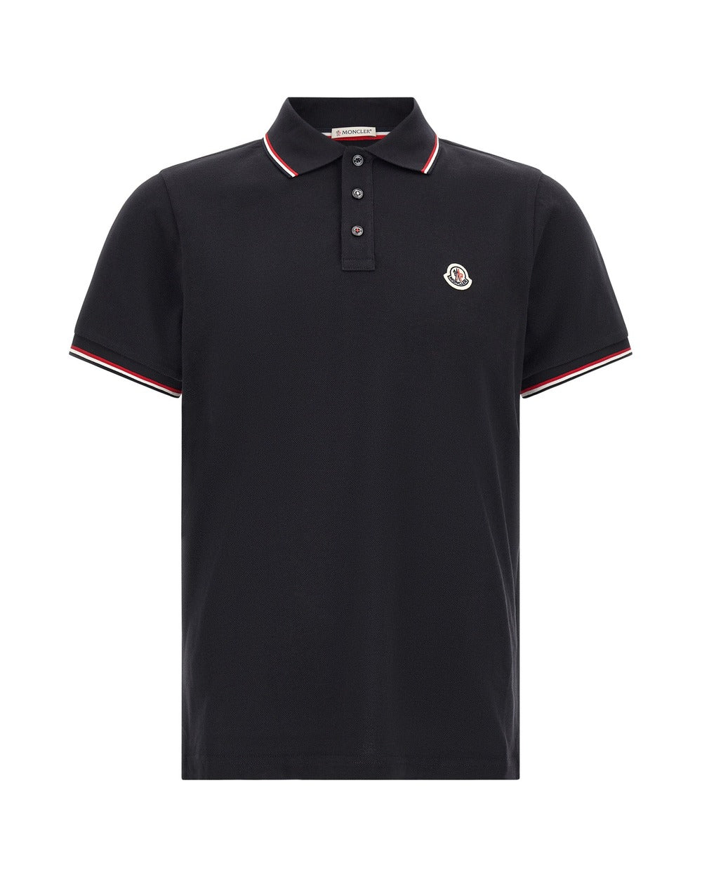 Moncler Blue Cotton Polo Shirt