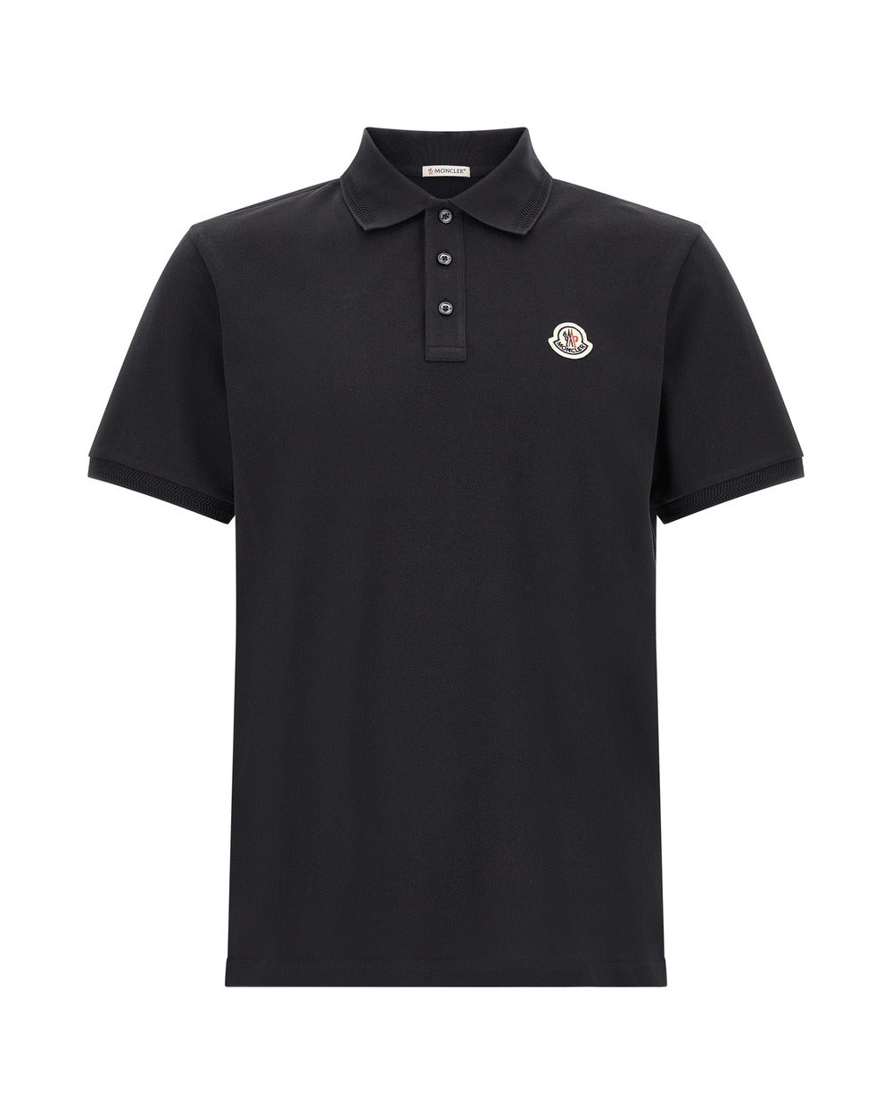 Moncler Blue Cotton Polo Shirt