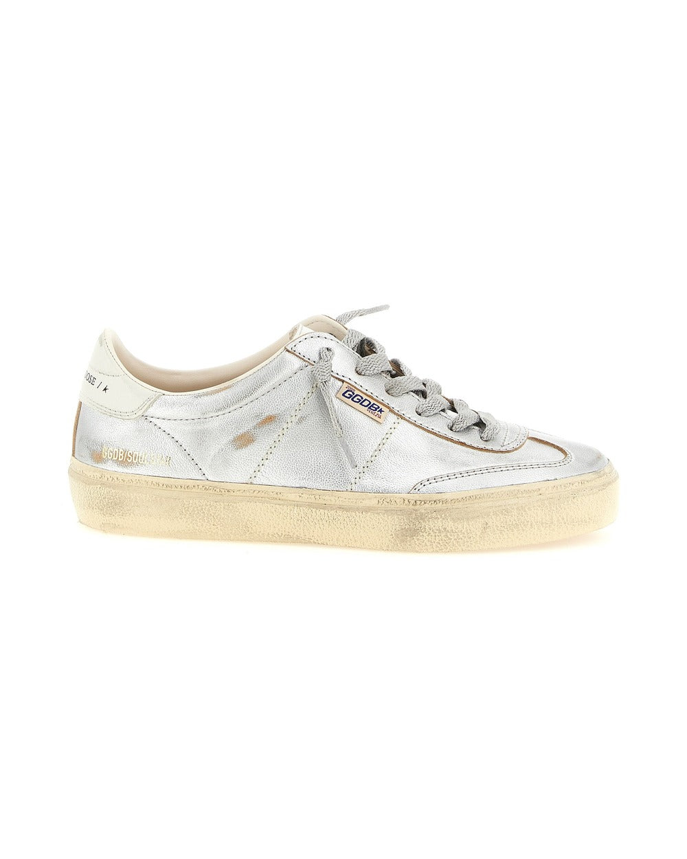 Golden Goose Silver Cowhide Low Top Sneakers