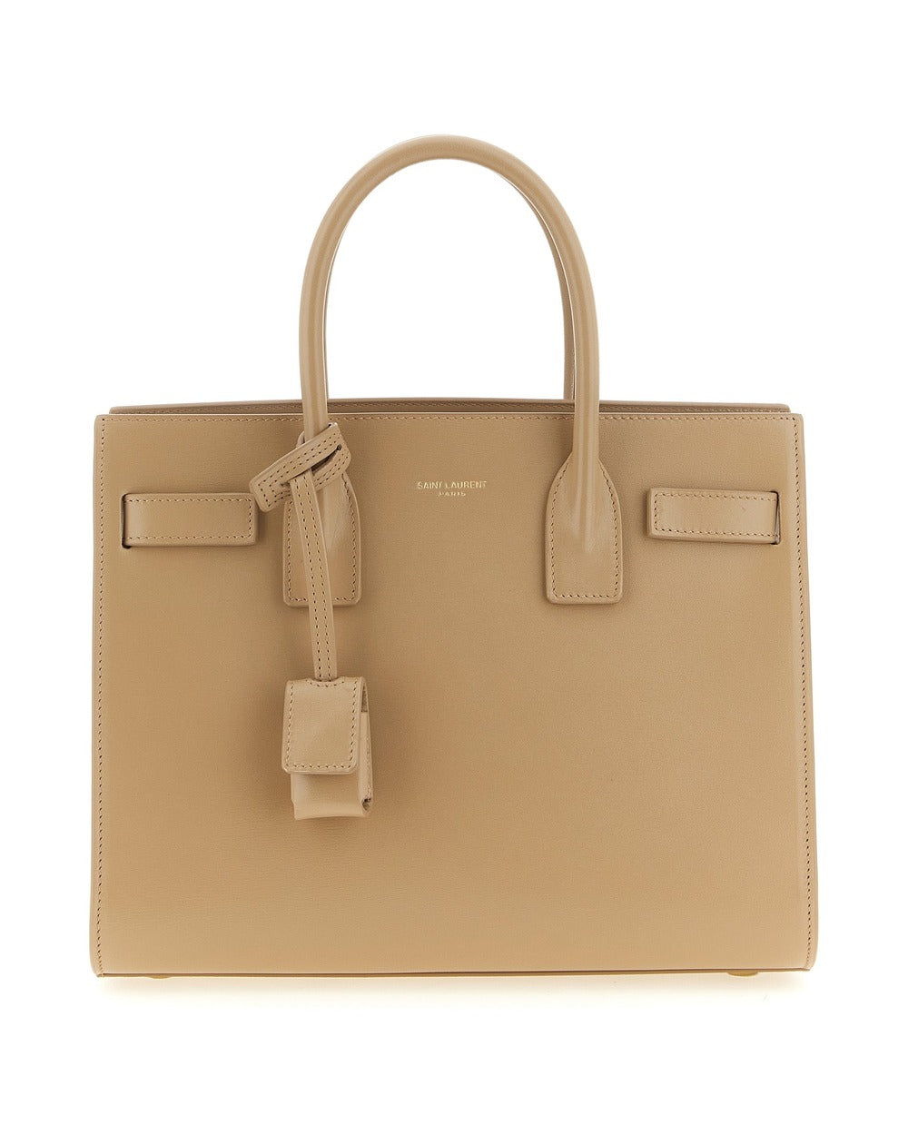 Saint Laurent Beige Calfskin Handbag