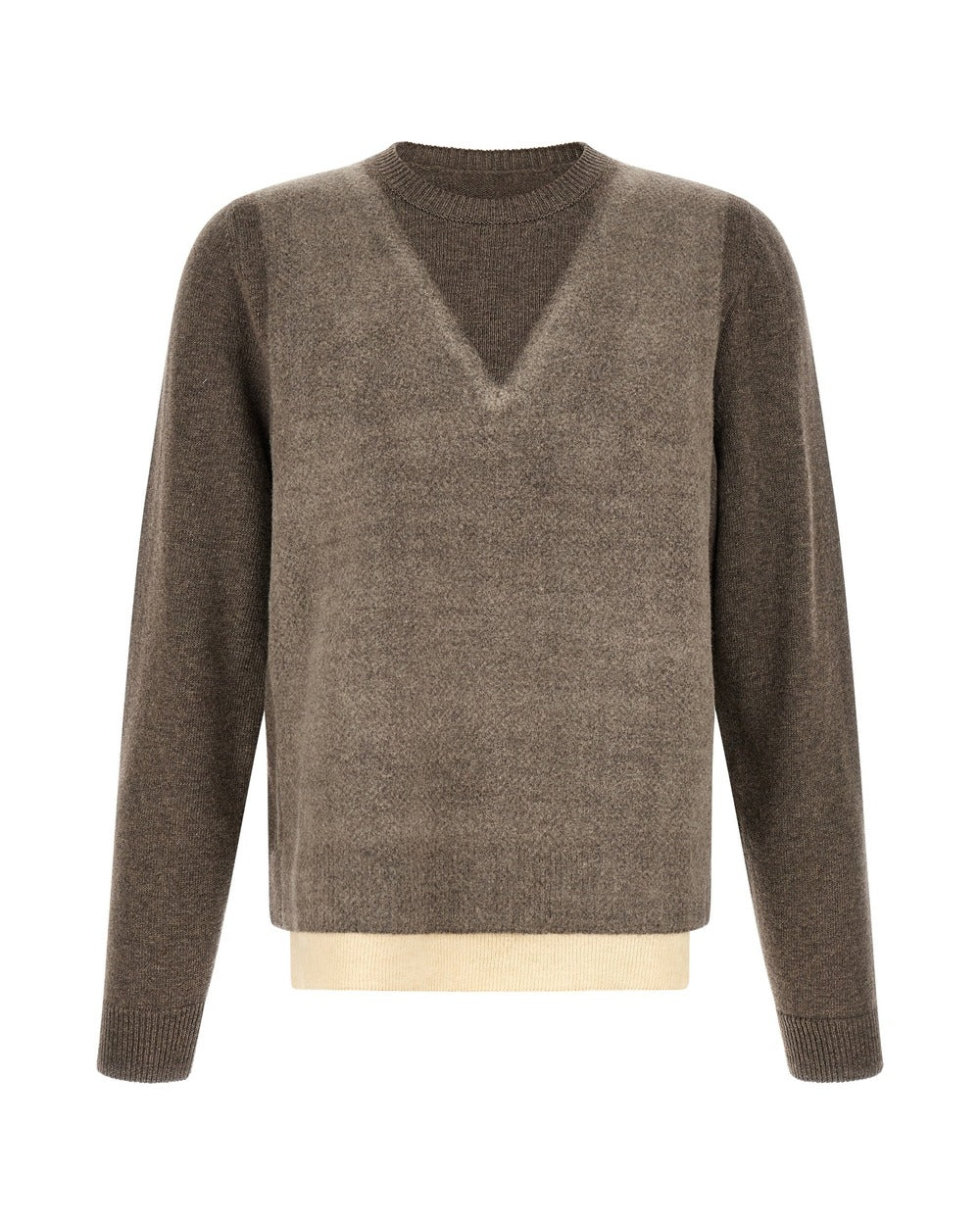 Maison Margiela Brown Virgin Wool Cardigan