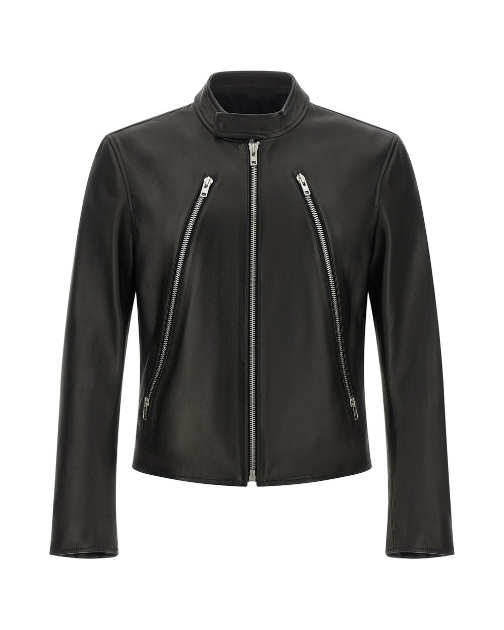 Maison Margiela Black Lamb Leather Leather Jacket