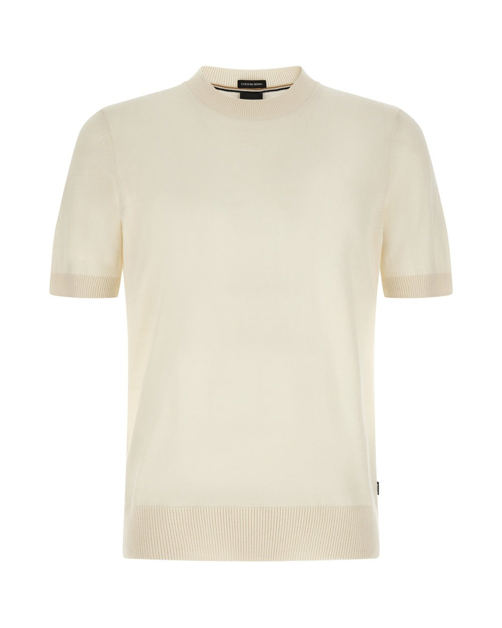 Hugo Boss White Virgin Wool T-Shirt