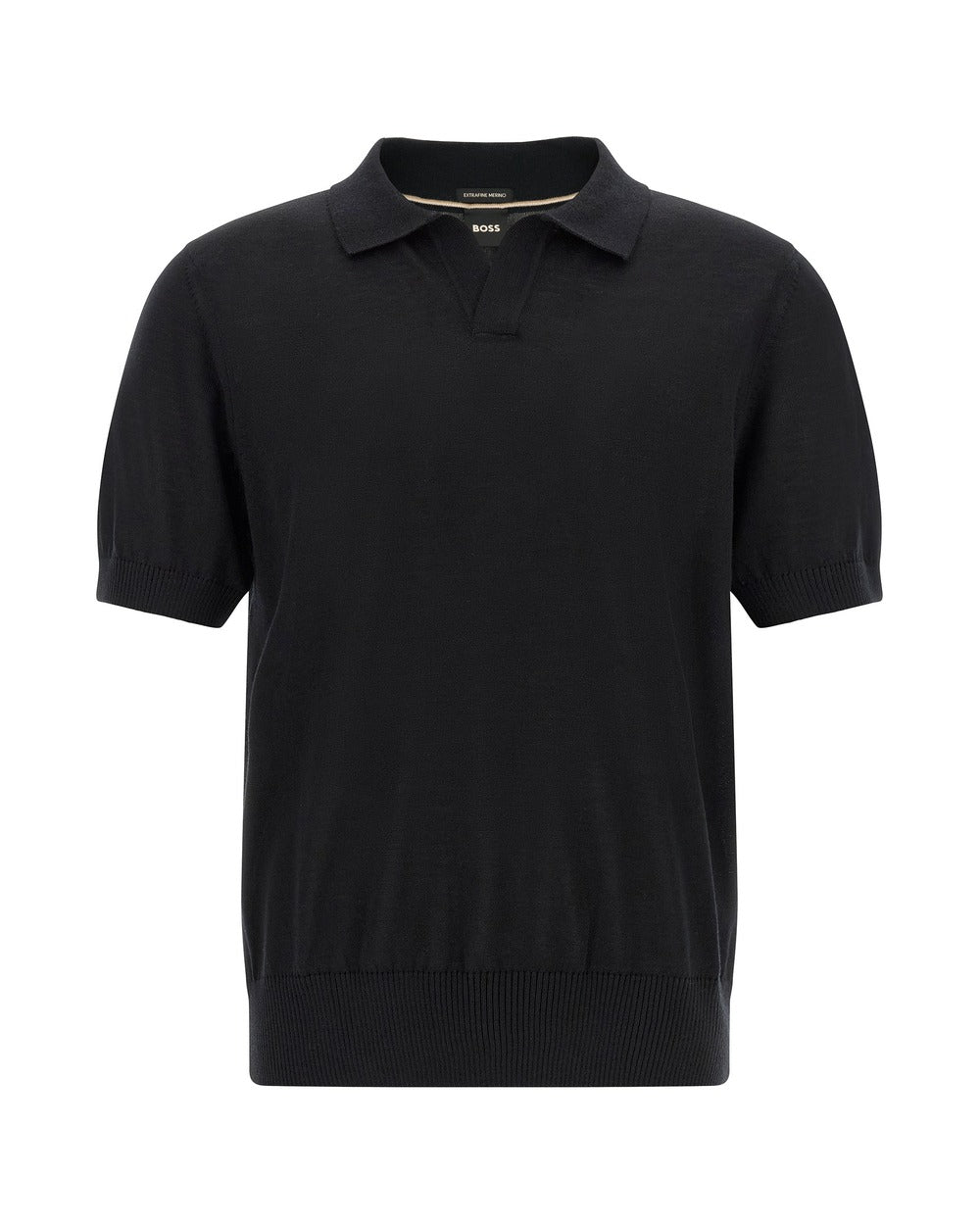 Hugo Boss Black Virgin Wool Polo Shirt