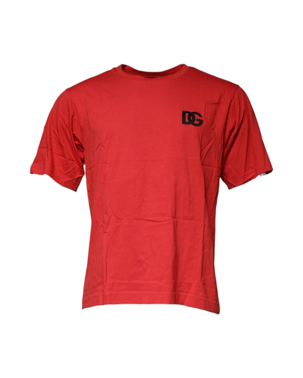 Dolce & Gabbana Red DG Logo Cotton Crew Neck T-shirt