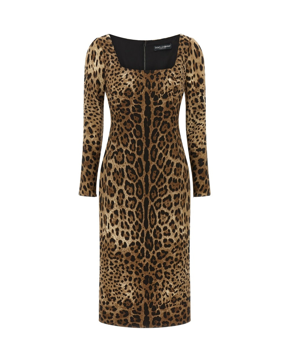 Dolce & Gabbana Brown Viscose Midi Dress