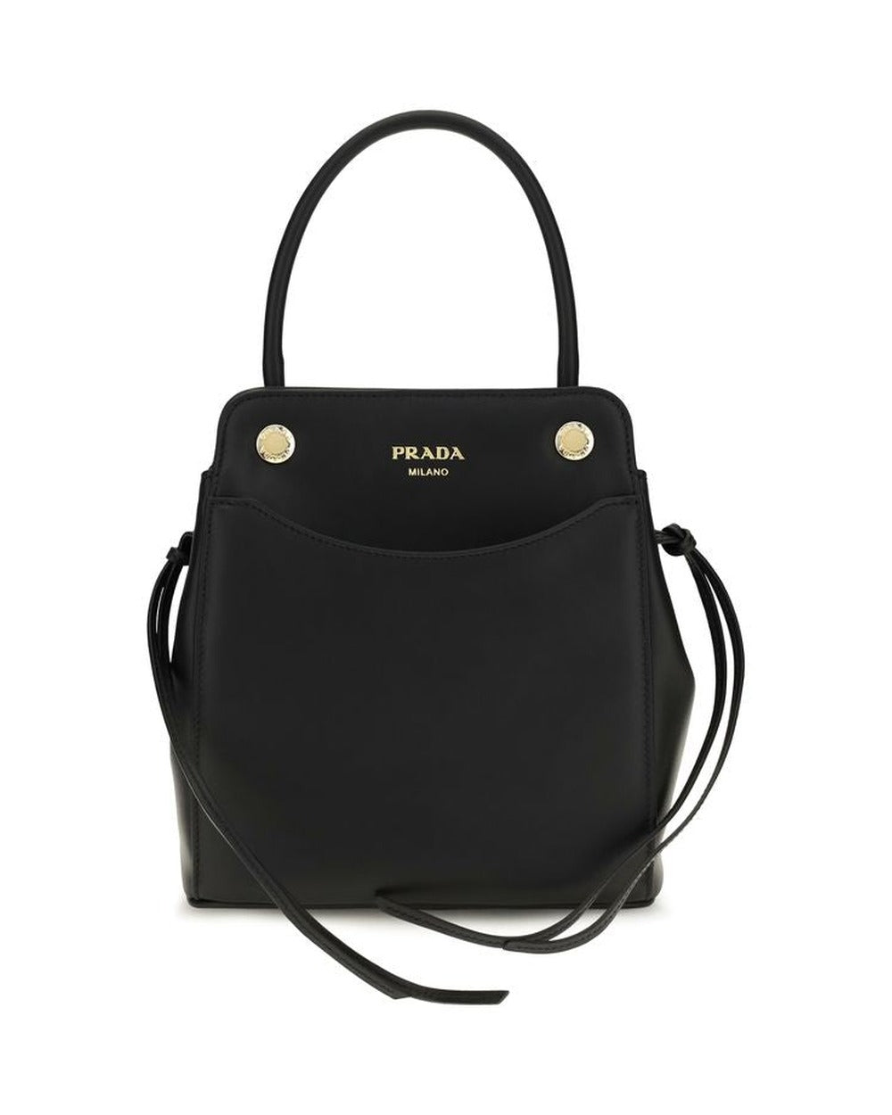 Prada Black Calf Leather Bos Taurus Shoulder Bag