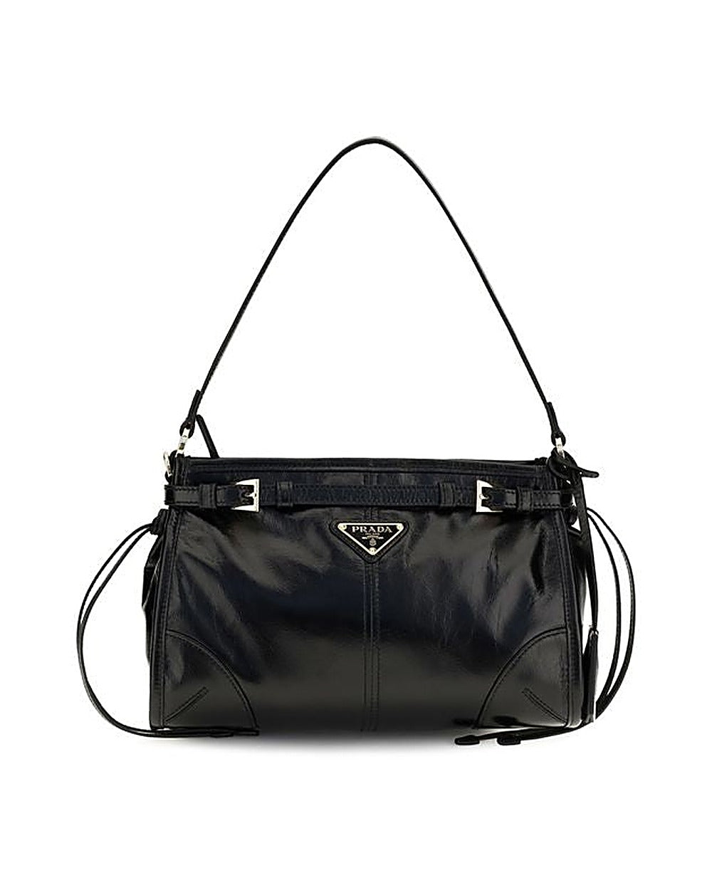 Prada Black Calf Leather Bos Taurus Handbag