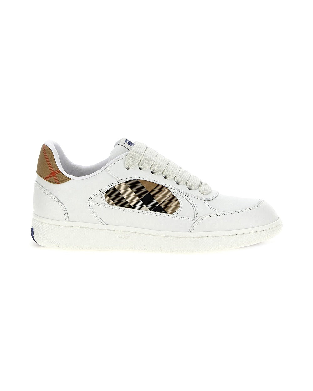Burberry Beige Leather Low Top Sneakers