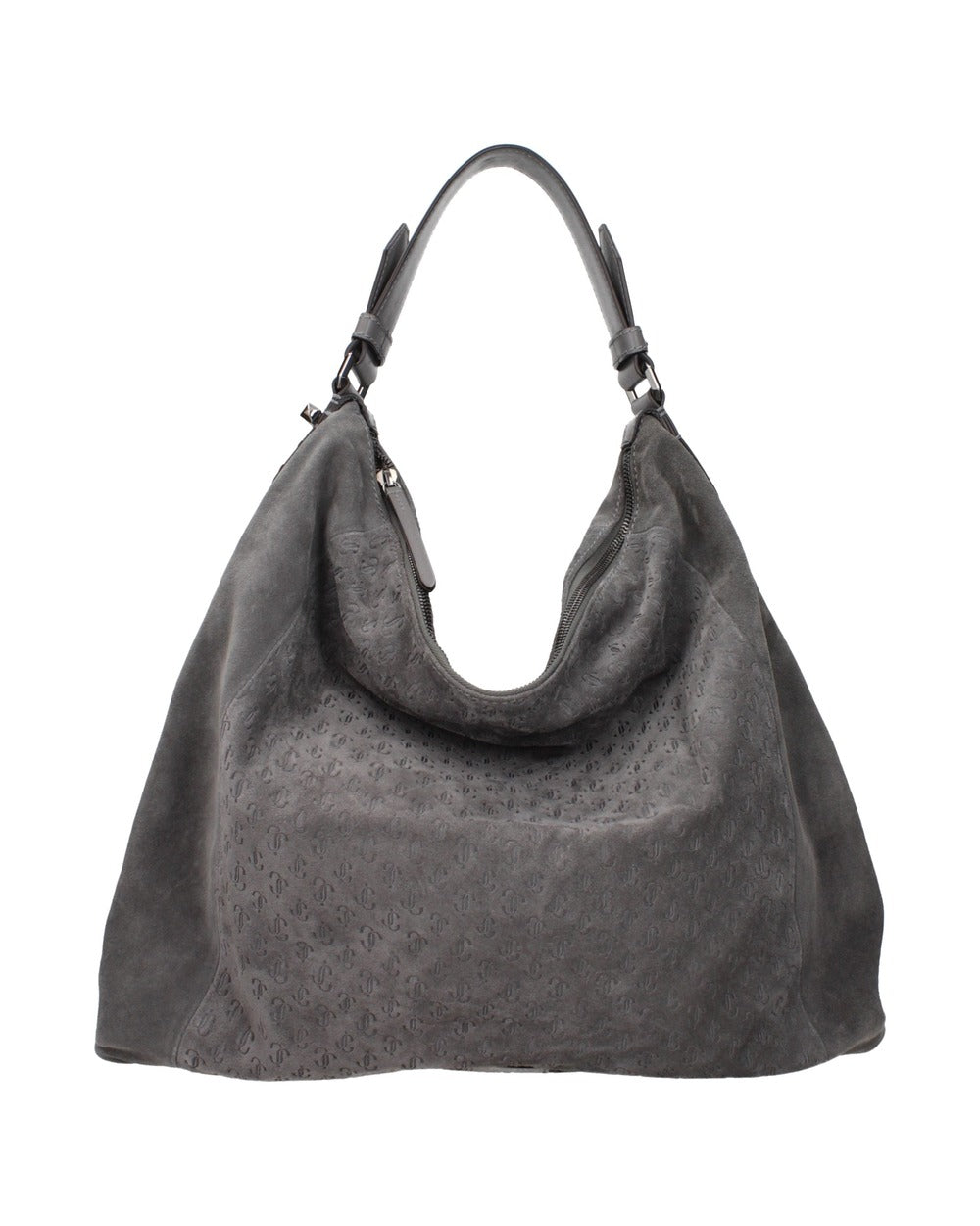 Jimmy Choo Gray Leather Shoulder Bag
