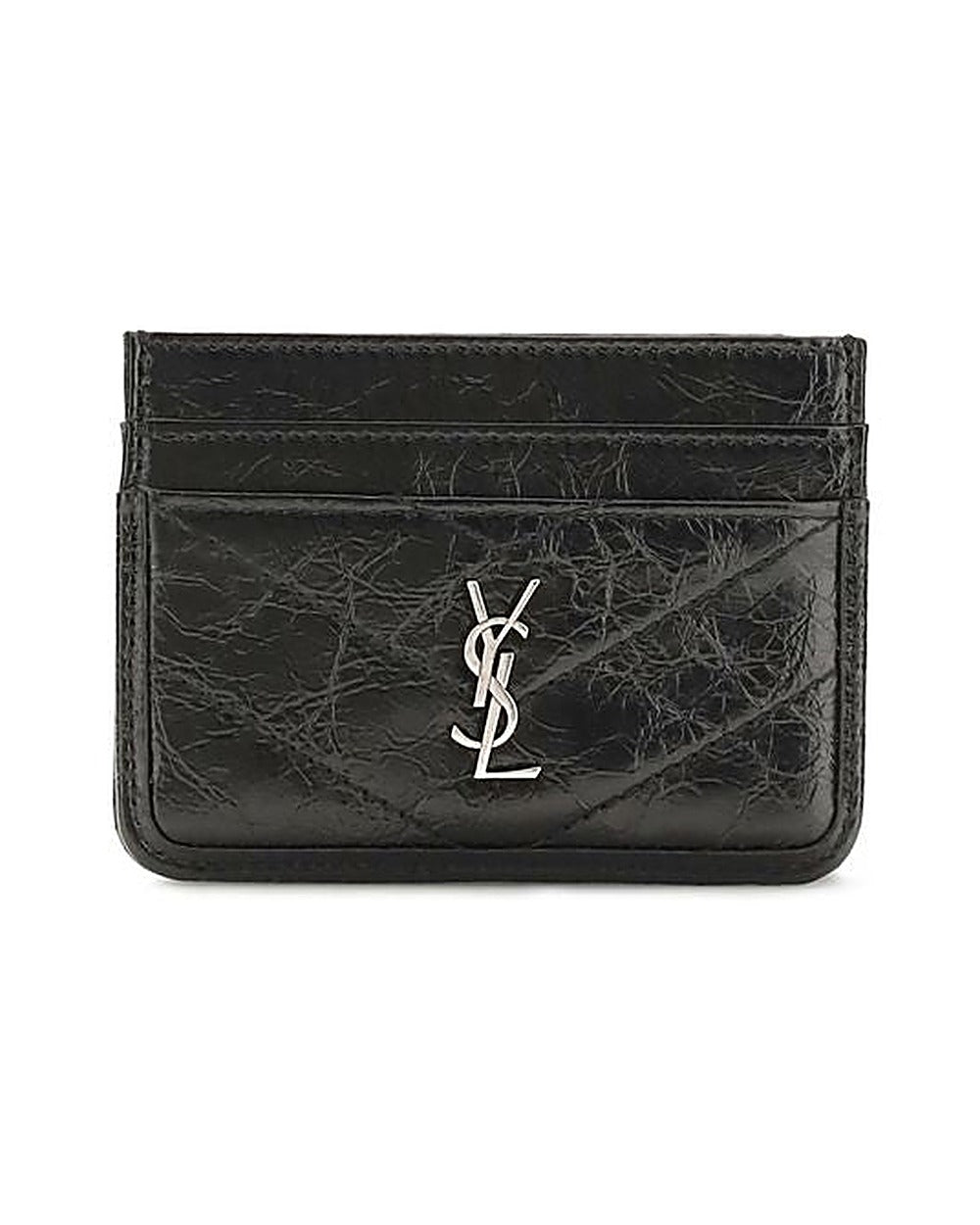 Saint Laurent Black Calf Leather Bos Taurus Wallet