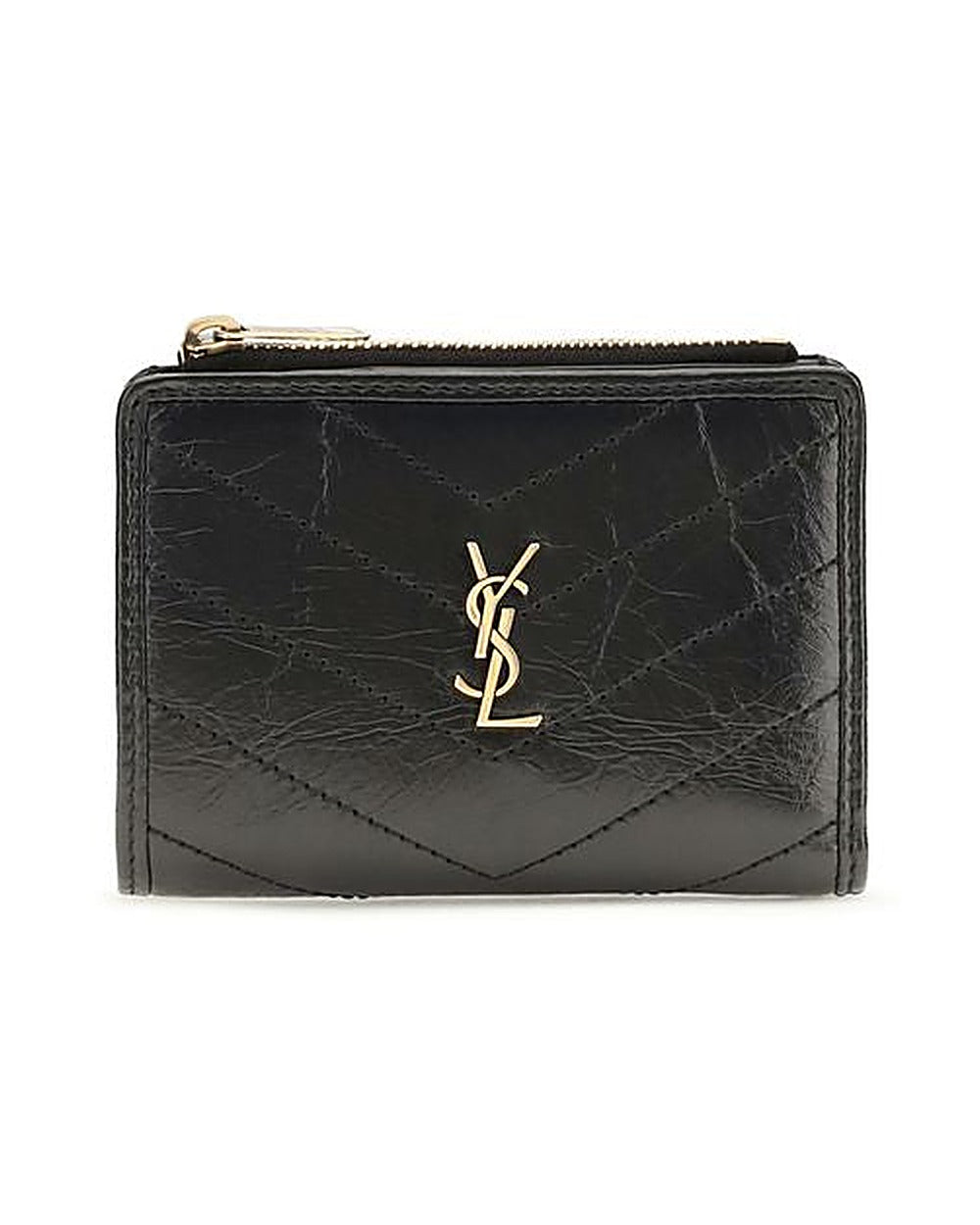 Saint Laurent Black Calf Leather Bos Taurus Wallet