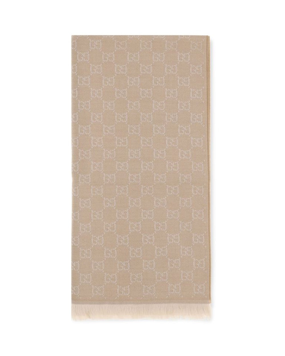 Gucci Beige Wool Oves Aries Foulard