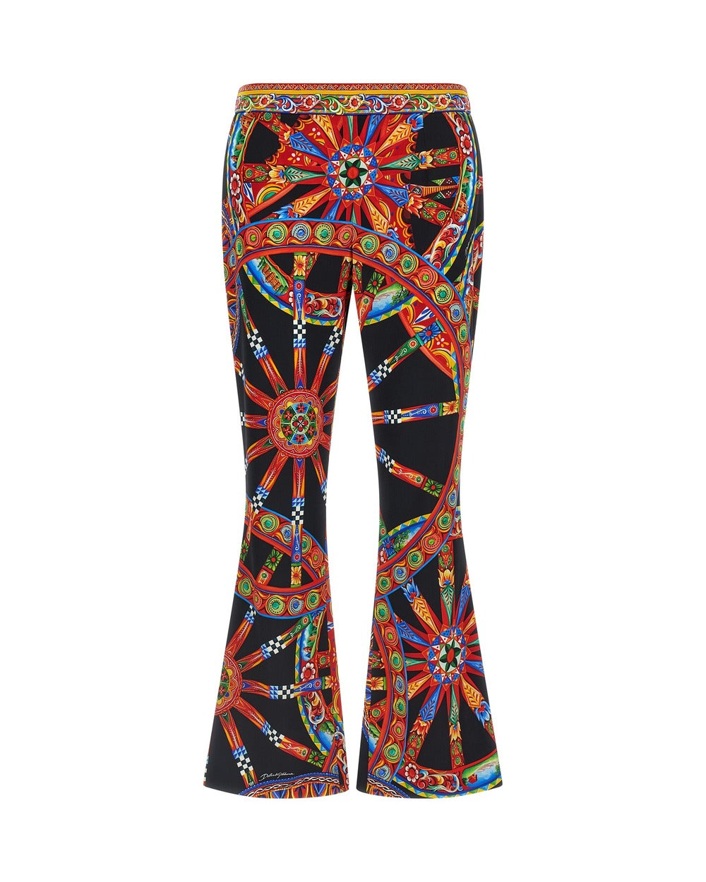Dolce & Gabbana Multicolor Silk Flared Pants