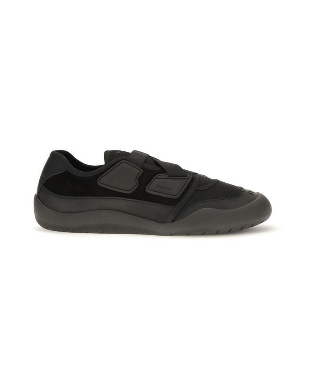 Prada Black Calf Leather Bos Taurus Athletic Sneakers