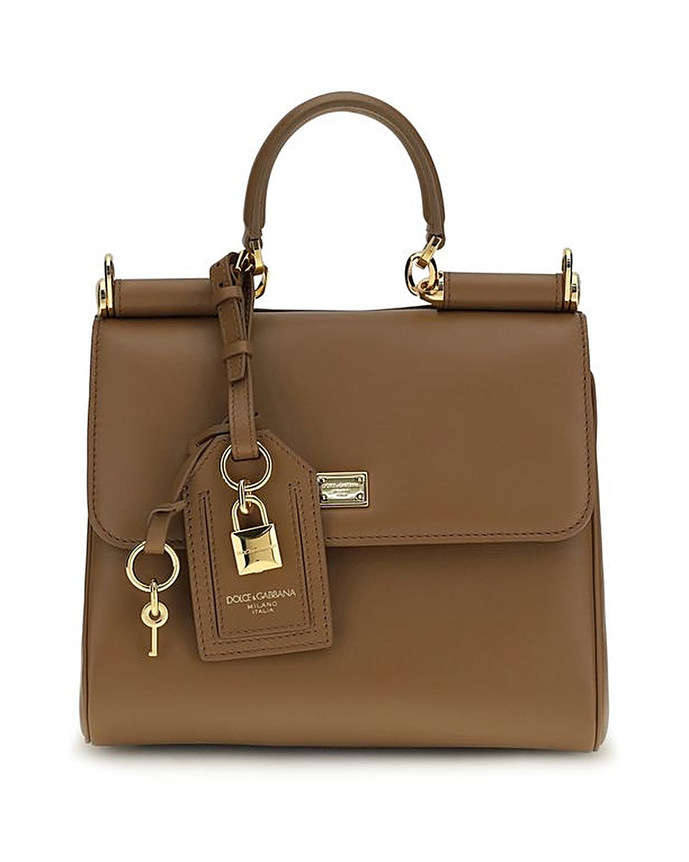 Dolce & Gabbana Brown Calf Leather Bos Taurus Shoulder Bag