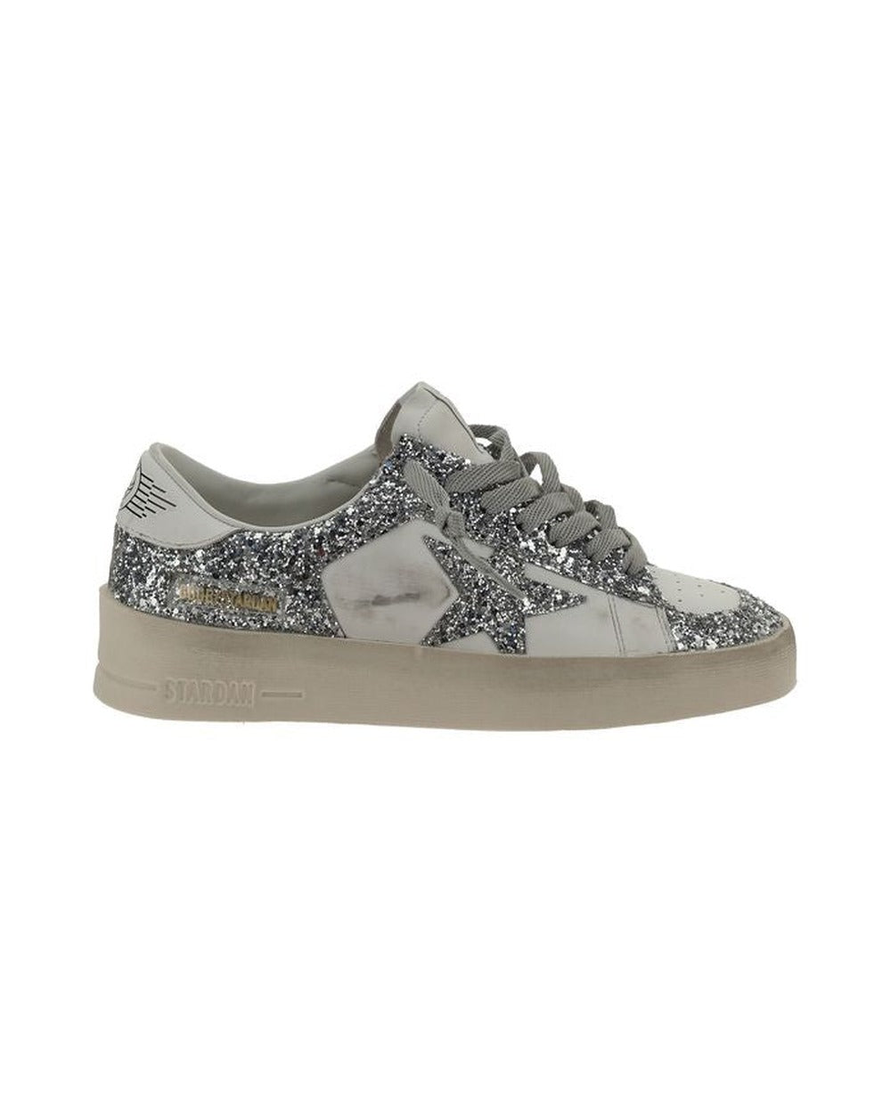 Golden Goose Gray Calf Leather Bos Taurus Low Top Sneakers