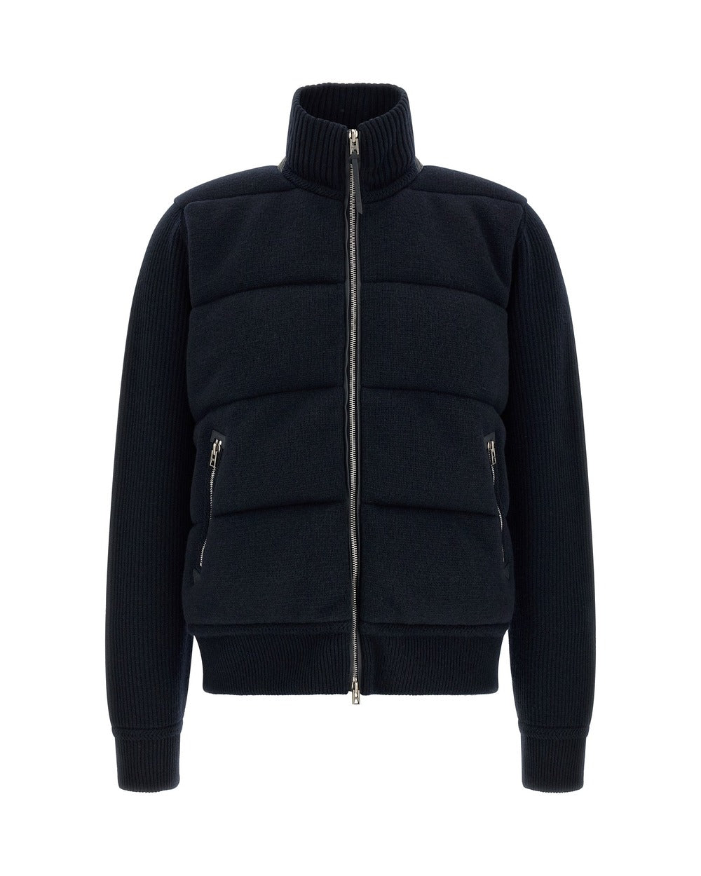 Tom Ford Blue Virgin Wool Full-Length Jacket