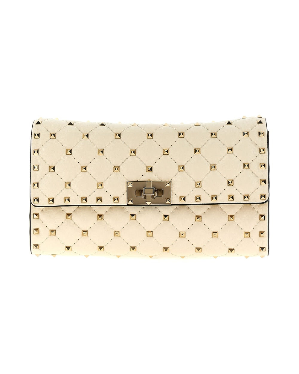 Valentino Garavani White Lamb Leather Shoulder Bag