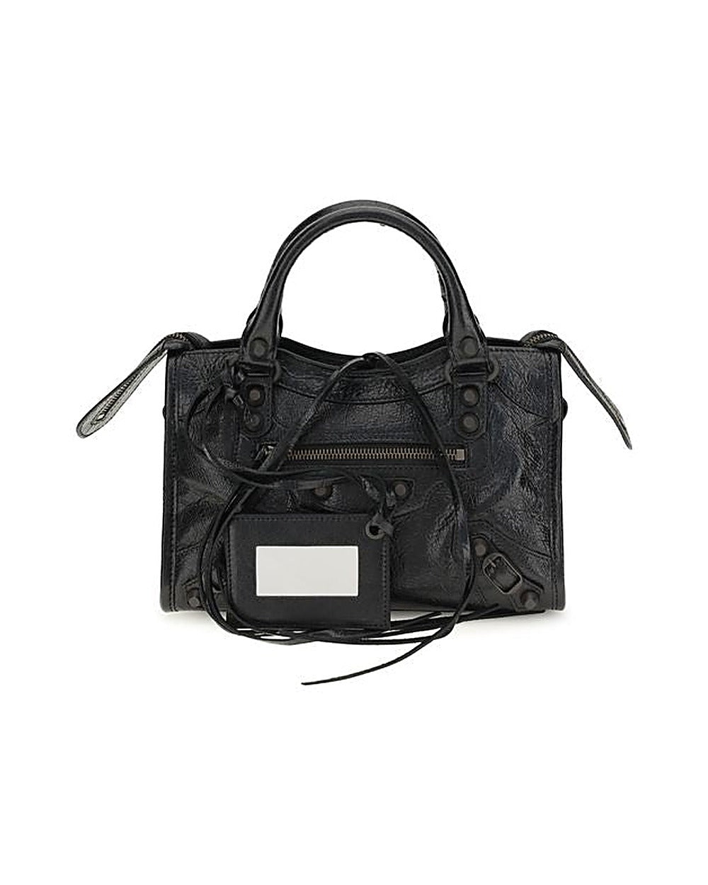 Balenciaga Black Lamb Ovis Aries Aries Shoulder Bag