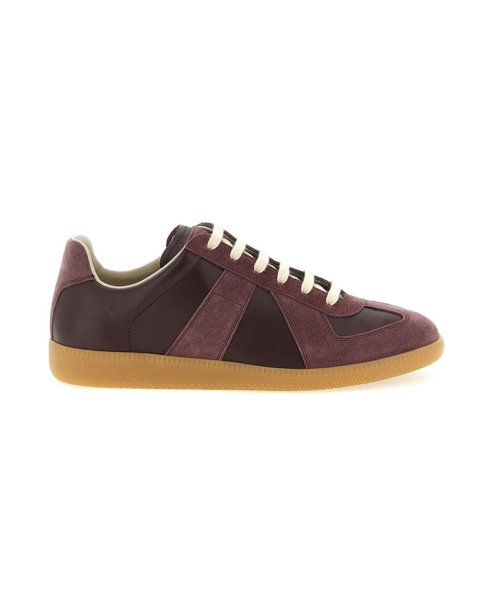 Maison Margiela Bordeaux Calfskin Low Top Sneakers