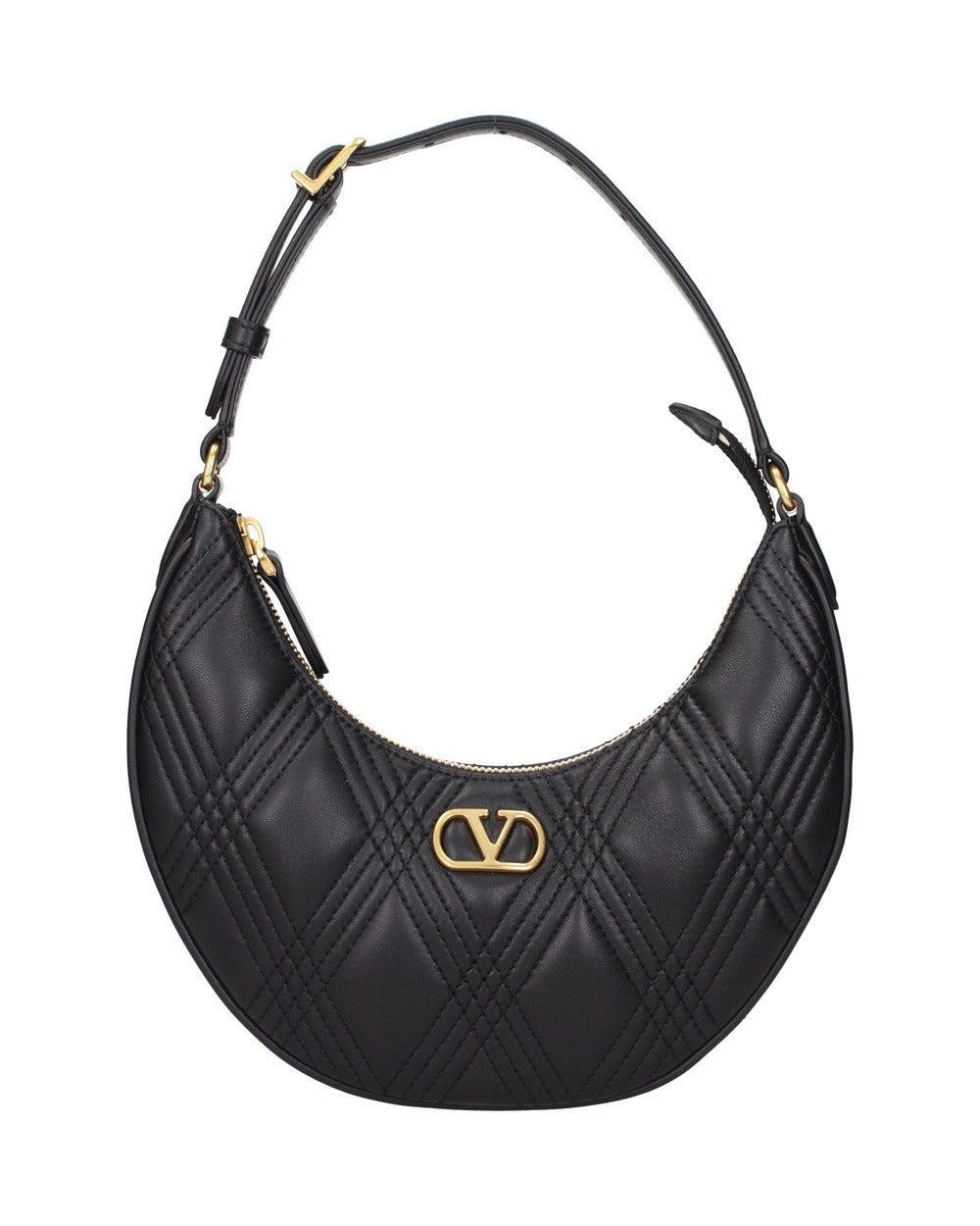Valentino Garavani Black Leather Shoulder Bag