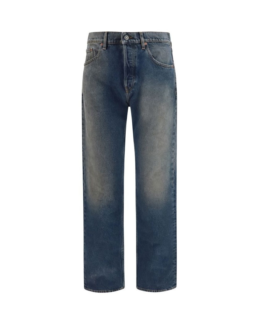 Golden Goose Blue Cotton Straight-Leg Jeans
