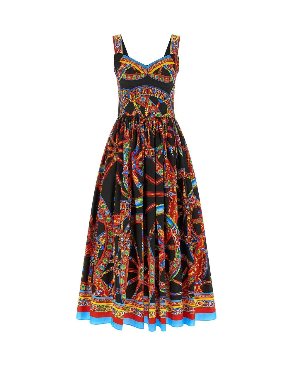 Dolce & Gabbana Multicolor Cotton Long Dress